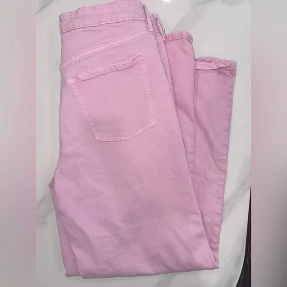 Old Navy Pink jeans wide leg  size 8 - Picture 5 of 9